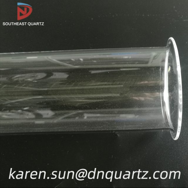 quartz burner tube with flange